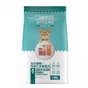 迪尤克全价猫粮鸡肉三文鱼配方1.5kg/10kg