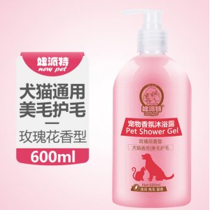 妞派特宠物沐浴露玫瑰花香型600ml