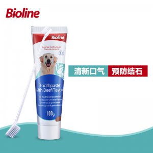 Bioline除口臭预防牙结石狗狗牙刷牙膏套装
