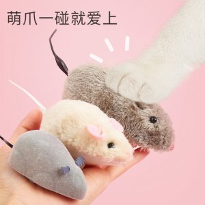 FOFOS两只福狸仿真老鼠猫玩具