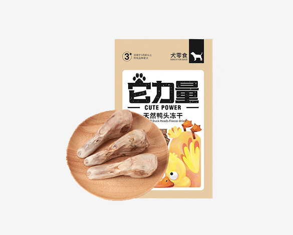 它力量整只鸭头犬用磨牙洁齿冻干零食100g