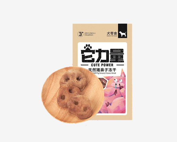 它力量猪鼻子犬用磨牙洁齿冻干零食100g